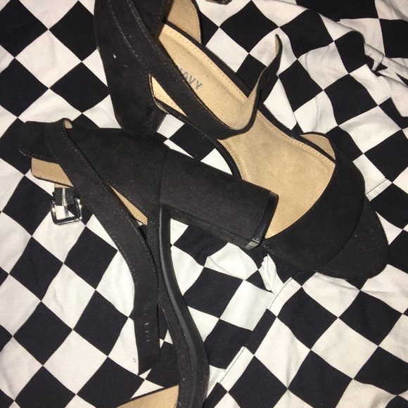 Suede Block-Heel Sandals - Picture 1 of 5